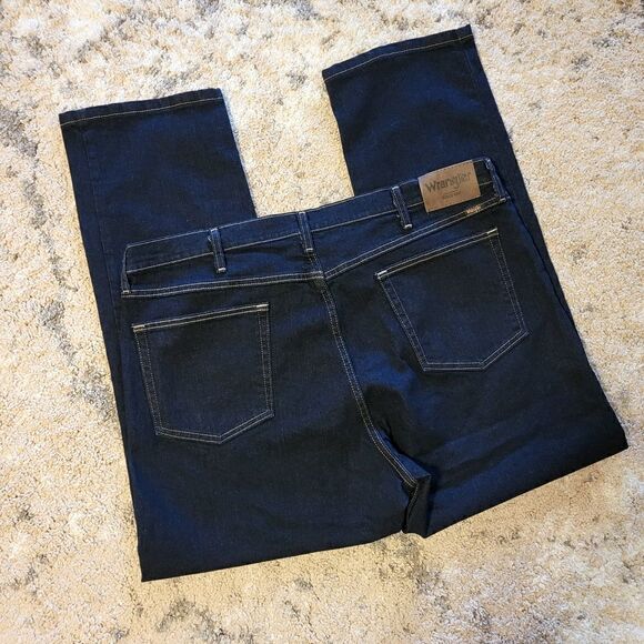 NWT Wrangler mens Big & Tall regular fit extremely darkwash jeans - Picture 6 of 10